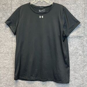UNDER ARMOUR Challenger Tee Women's XL Black Loose Heatgear Active Pro Training